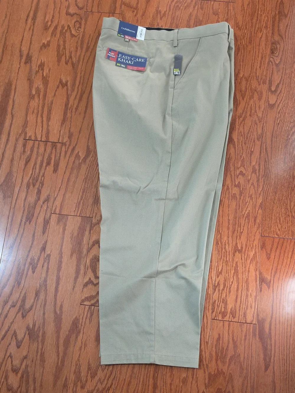 Croft & Barrow Men's Easy-Care Flat Front Chinos in Khaki